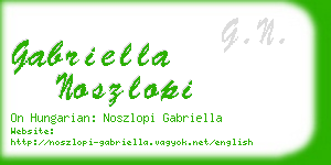 gabriella noszlopi business card